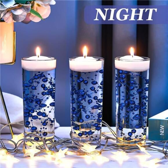 Tondiamo 24 Pcs Artificial Pearl String for Floating Candle Faux Pearls Beads - Picture 6 of 7